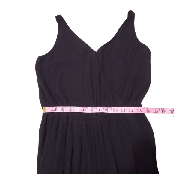 ZARA Black Tank jumpsuit Faux Wrap Pockets Lightweight M Minimalist Quiet Luxury - Picture 14 of 16